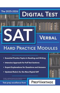 Poza produsului Digital SAT Verbal: Hard Modules, 2025-2026 Edition - 