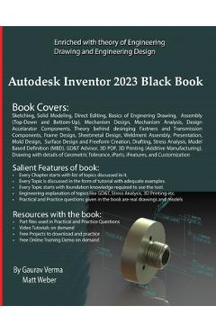 Coperta cărții 'Autodesk Inventor 2023 Black Book - Gaurav Verma'