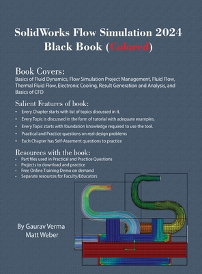 Coperta cărții 'SolidWorks Flow Simulation 2024 Black Book - Gaurav Verma'