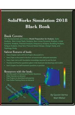 Coperta cărții 'SolidWorks Simulation 2018 Black Book - Gaurav Verma'