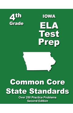 Coperta cărții 'Iowa 4th Grade ELA Test Prep: Common Core Learning Standards - Teachers' Treasures'