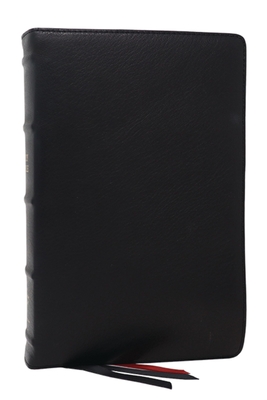 NKJV Bible: Single-Column Verse-By-Verse W/ 72,000 Cross-References, Black Goatskin Leather, Premier Collection, Comfort Print: New King James Version - 