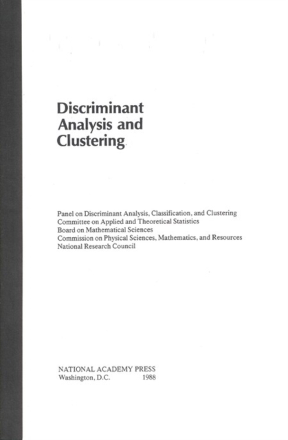 Coperta cărții 'Discriminant Analysis and Clustering - Mathematics National Research Council|division On Engineering And Physical'