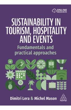 Coperta cărții 'Sustainability in Tourism, Hospitality and Events - Dimitri|mason Lera'