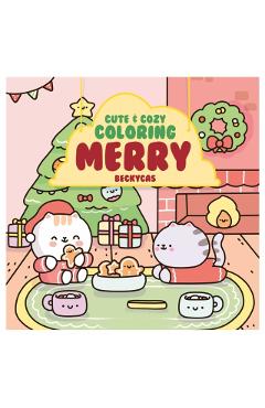 Coperta cărții 'Cute & Cozy Coloring - Becky Cas'