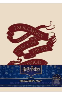 Coperta cărții 'Harry Potter: Marauder's Map Glow in the Dark Journal -'