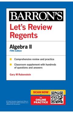 Poza produsului Let's Review Regents: Algebra II, Fifth Edition (Barron's New York Regents) - 