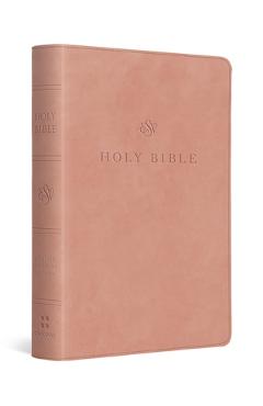 Coperta cărții 'ESV Large Print Compact Bible, Red Letter (Trutone, Blush Rose) -'