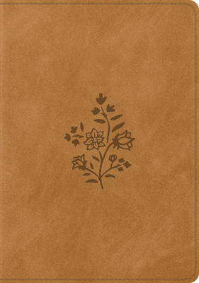 ESV Single Column Journaling Bible, Large Print (Trutone, Nubuck Caramel, Wildflower Design) -