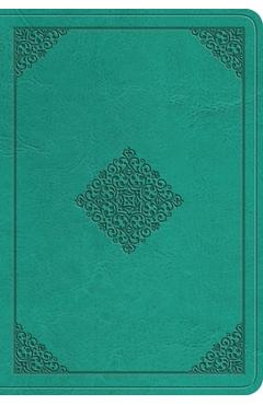 Coperta cărții 'ESV Value Large Print Compact Bible (Trutone, Teal, Ornament Design) -'