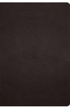 Coperta cărții 'ESV Large Print Compact Bible, Red Letter (Buffalo Leather, Deep Brown) -'