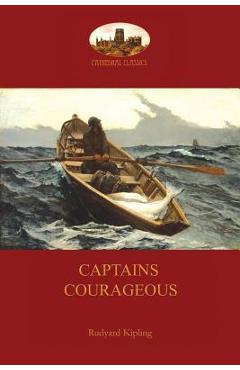 Coperta cărții 'Captains Courageous: with all 21original illustrations by I. W. Taber - Rudyard Kipling'
