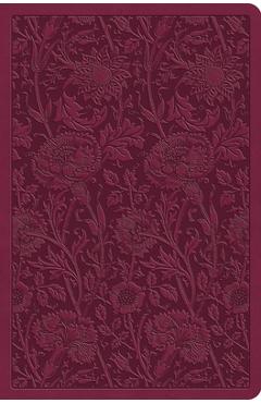 Coperta cărții 'ESV Value Compact Bible (Trutone, Raspberry, Floral Design) -'
