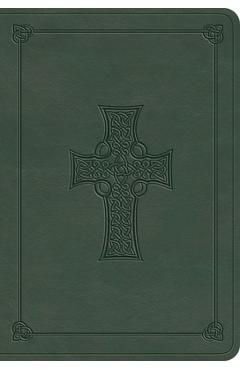 Coperta cărții 'ESV Value Large Print Compact Bible (Trutone, Quiet Forest, Celtic Cross Design) -'
