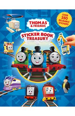 Coperta cărții 'Mattel Thomas All Engines Go Sticker Book Treasury -'