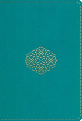 ESV Large Print Compact Bible, Red Letter (Trutone, Teal, Bouquet Design) -
