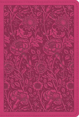 ESV Large Print Compact Bible, Red Letter (Trutone, Berry, Floral Design) -