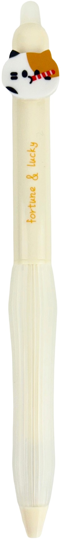 Roller cerneala termosensibila: Corp crem. Pisica alb-portocaliu