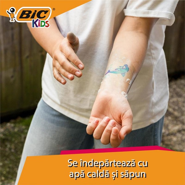 Set 5 markere Tattoo Kids + 10 sabloane