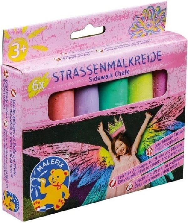 Creta asfalt. Culori pastel: 6 bucati