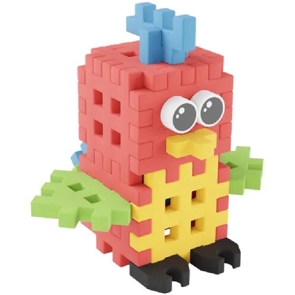 Joc de constructie. Mini waffle: Papagal