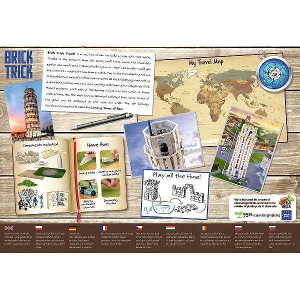 Joc de constructie: Turnul inclinat din Pisa. Brick Trick Travel