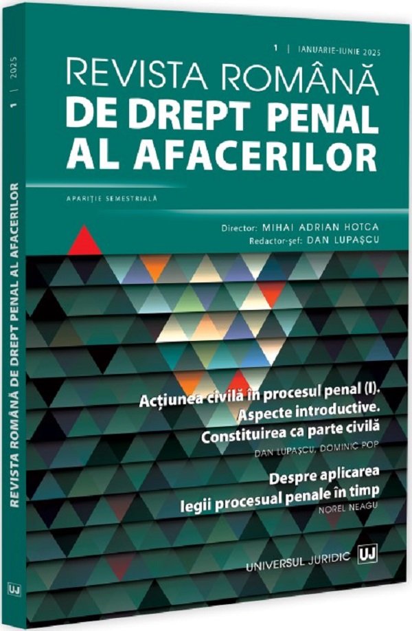 Revista romana de drept penal al afacerilor Nr.1 Ianuarie-Iunie 2025