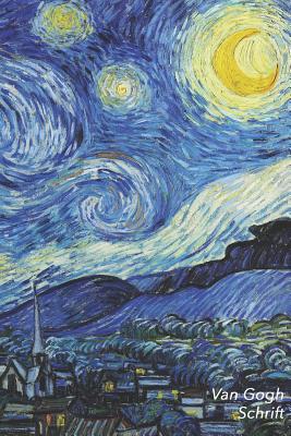 Van Gogh Schrift: De Sterrennacht Trendy & Hip Notitieboek Ideaal Voor School, Studie, Recepten of Wachtwoorden - Studio Landro