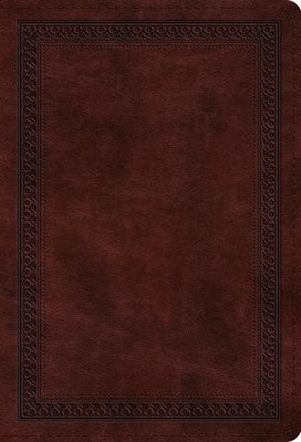 ESV Large Print Compact Bible, Red Letter (Trutone, Mahogany, Border Design) -