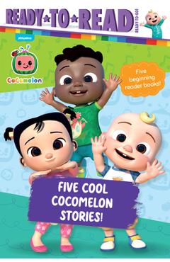 Poza produsului Five Cool Cocomelon Stories!: I Like School!; This Is the Way We Play; The Balloon Boat Race!; Hide-And-Seek Fun!; Cece Has a Little Cat - Maggie Testa