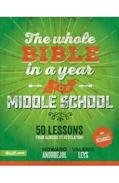 Coperta cărții 'Whole Bible in a Year for Middle School (Toda La Biblia En Un Año Para Preadolescentes) - Howard Andruejol'