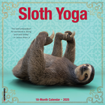 Sloth Yoga 2026 7 X 7 Mini Wall Calendar -