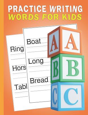 Practice Writing Words for Kids: Words Writing Exercise Workbook - Orange - Bigfoot Educational
