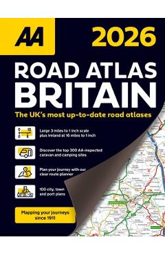 Poza produsului AA Road Atlas Britain 2026 Spiral - Aa Publishing