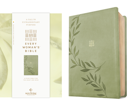 NLT Every Woman's Bible, Filament Enabled (Leatherlike, Olive Branch Green, Red Letter) -