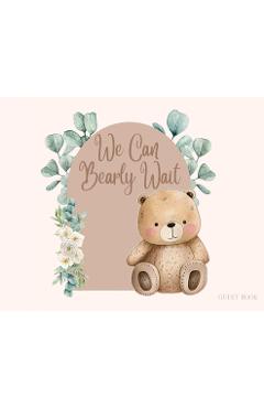 Coperta cărții 'Bear Baby Shower hardback Guest Book (landscape) - Lulu And Bell'