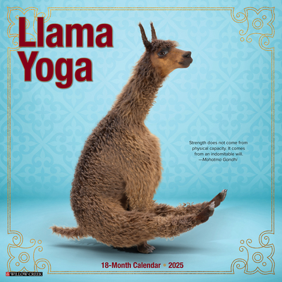 Llama Yoga 2026 12 X 12 Wall Calendar - 