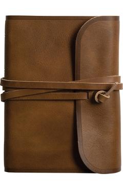 ESV Large Print Compact Bible, Red Letter (Natural Leather, Brown, Flap with Strap) -