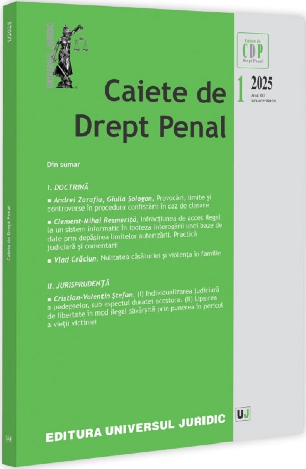 Caiete de drept penal Nr.1 din 2025