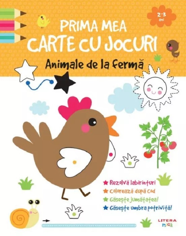 Prima mea carte cu jocuri. Animale de la ferma