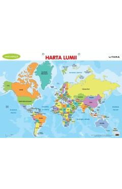 Poza produsului Plansa: Descopera! Harta lumii