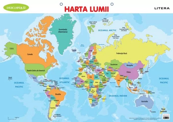 Plansa: Descopera! Harta lumii