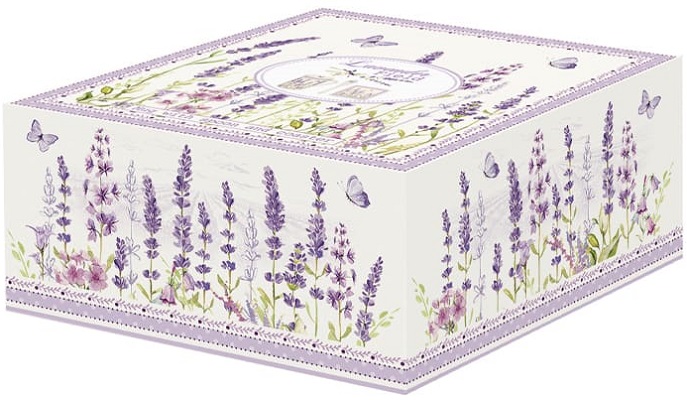 Cana cu lingurita portelan si suport pluta: Lavanda
