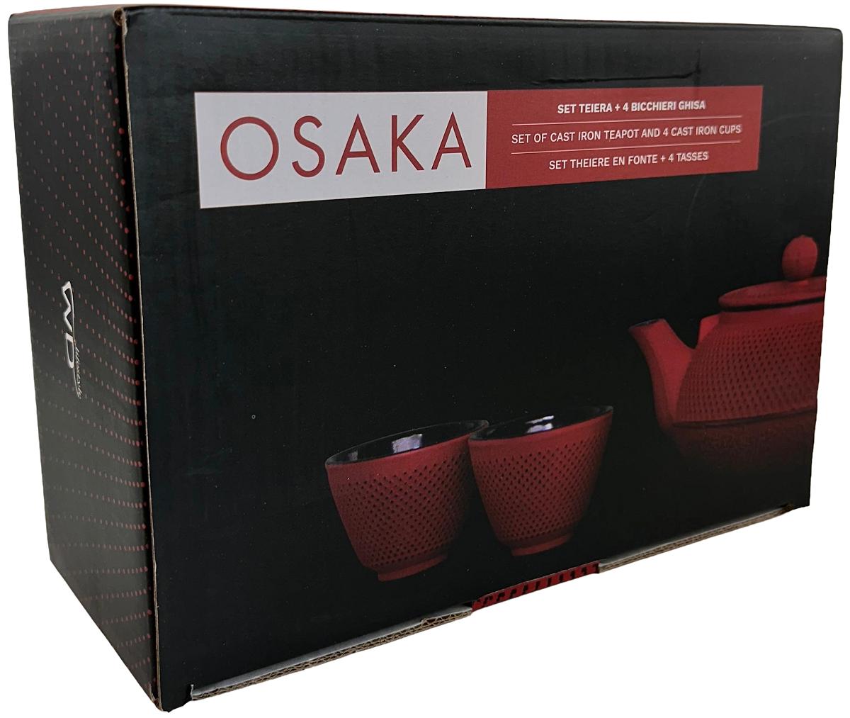 Set ceainic fonta cu 4 cesti si infuzor inox