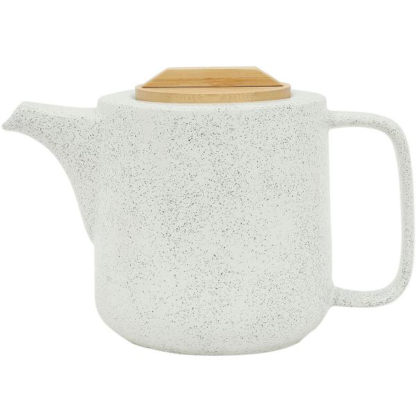  Set ceainic cu infuzor si 2 cani portelan cu capac: Eliska White