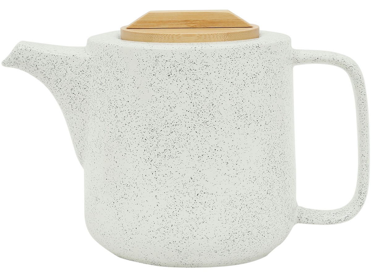  Set ceainic cu infuzor si 2 cani portelan cu capac: Eliska White
