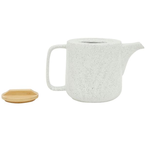  Set ceainic cu infuzor si 2 cani portelan cu capac: Eliska White