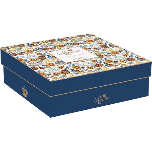 Set 6 cesti portelan cu farfurioara: Paisley Abundance