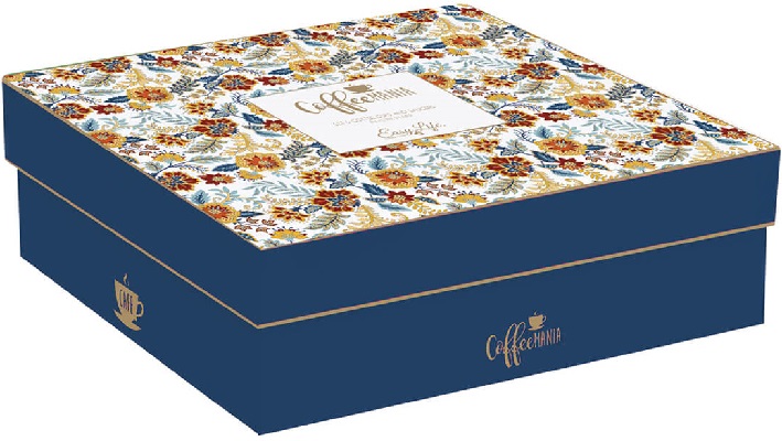 Set 6 cesti portelan cu farfurioara: Paisley Abundance