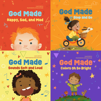 God Made All of Me 4-Pack (Books for Babies and Toddlers about Feelings, Actions, Colors, and Sounds) - Laura Derico